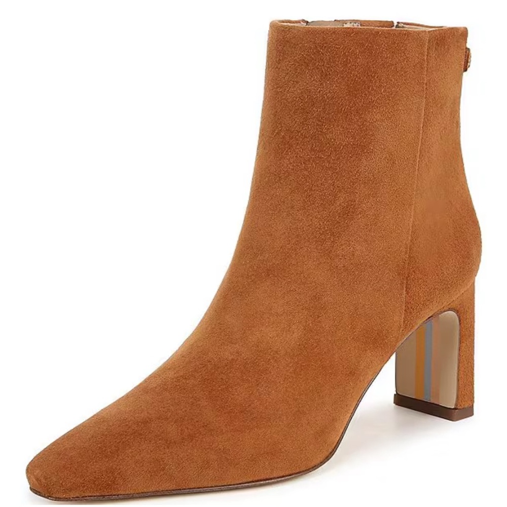 Sam Edelman Tan Suede Saige Ankle Booties